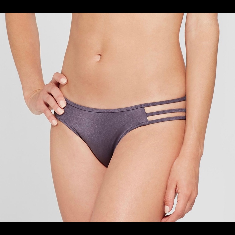 Shade & Shore Purple Steel Cheeky Strappy Bottoms